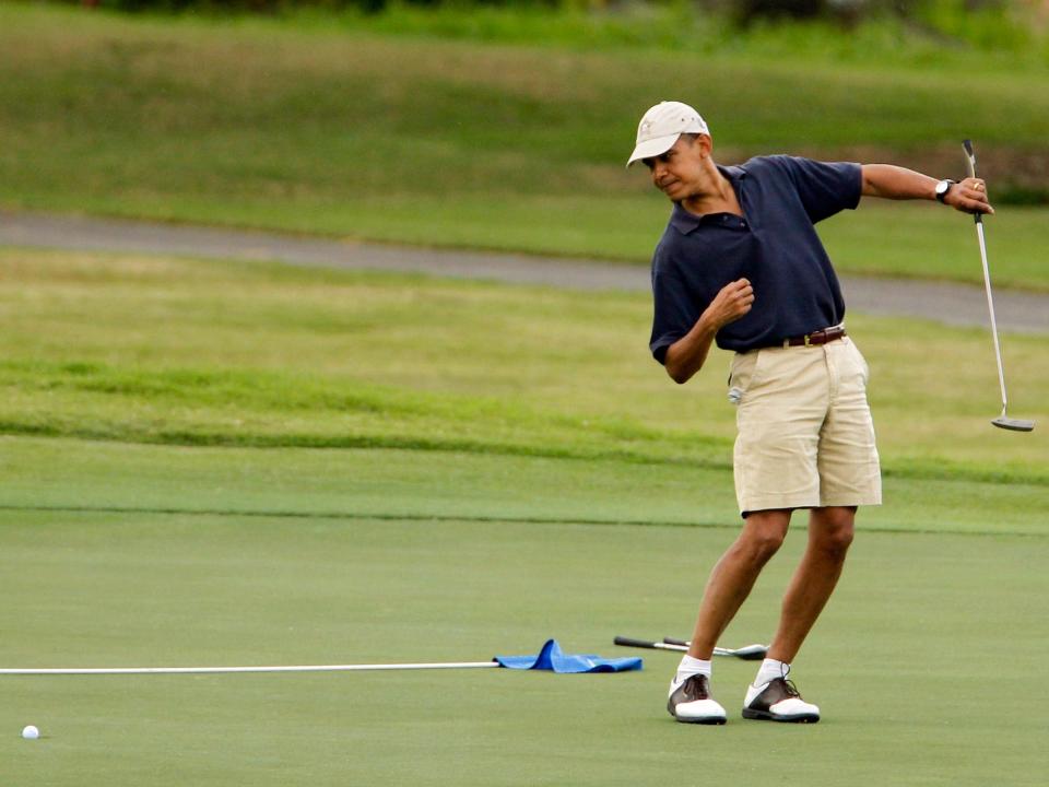 barack obama golfing