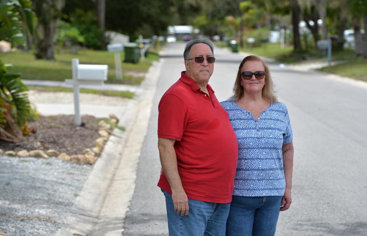 Charlene and Michael Brusoe say the growth of vacation rentals has changed the nature of their Bellevue Terrace neighborhood in Sarasota.