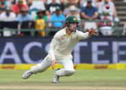 Cricket - South Africa vs Australia - Third Test - Newlands, Cape Town, South Africa - March 24, 2018 Australia's Cameron Bancroft dives for the ball REUTERS/Mike Hutchings
