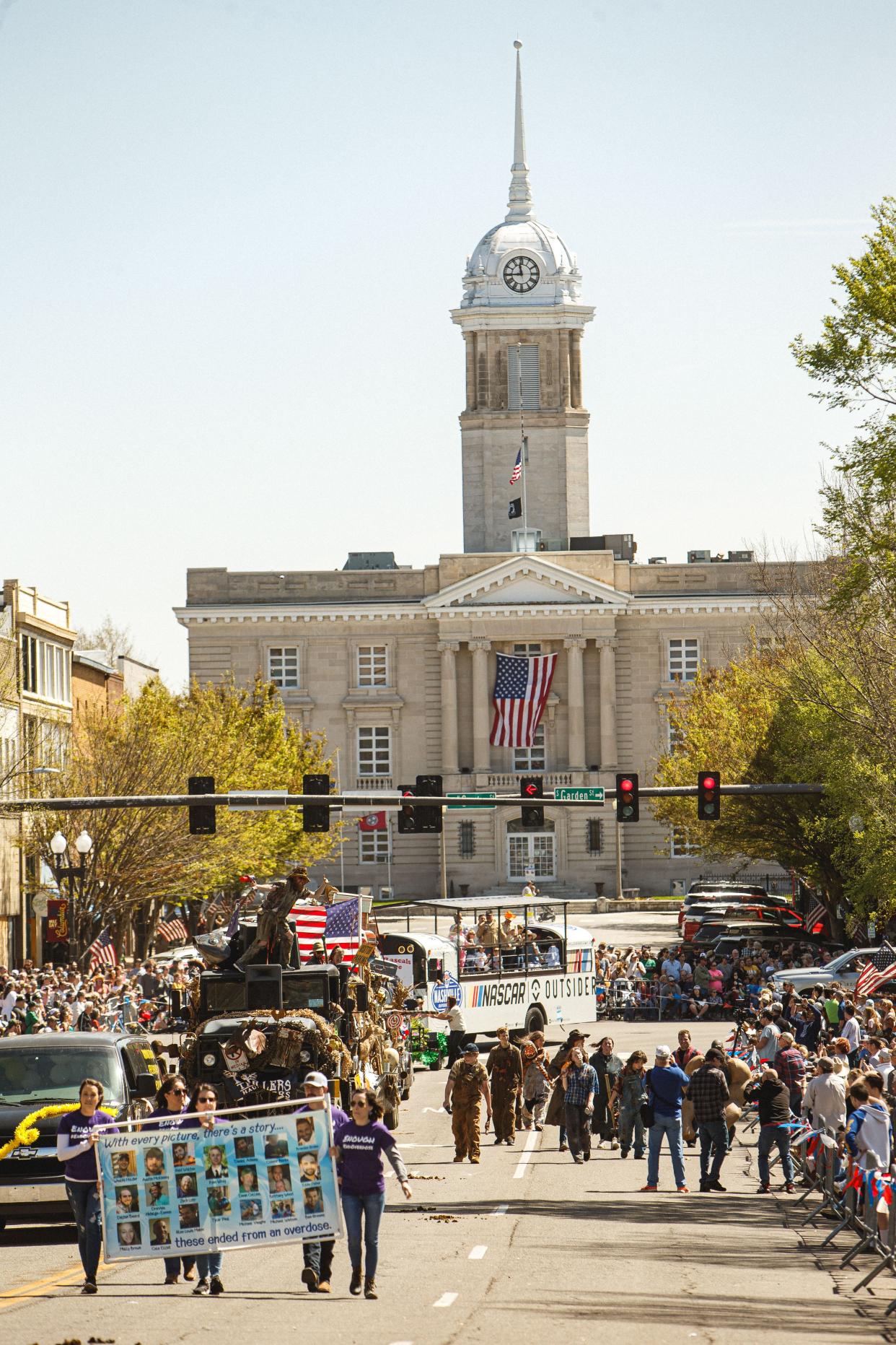 The 49th annual Mule Day Parade marches in Columbia, Tenn. on April 1, 2023. 