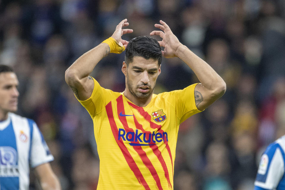 Luis Suarez will likely miss the rest of the season due to injury, and Barcelona must find a replacement. (Photo by Tim Clayton/Corbis via Getty Images)