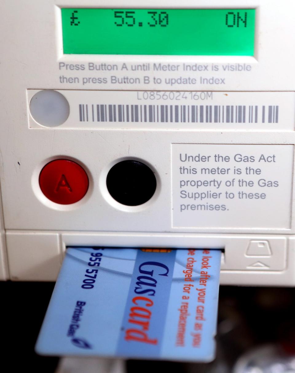 British Gas takes 90% of gas top ups and 100% of electricity top ups from indebted prepayment customers (Peter Byrne/PA) (PA Archive)