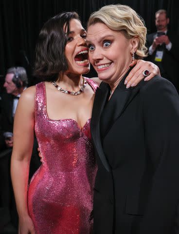 <p>Robert Gauthier / Los Angeles Times via Gett</p> Kate McKinnon and America Ferrera