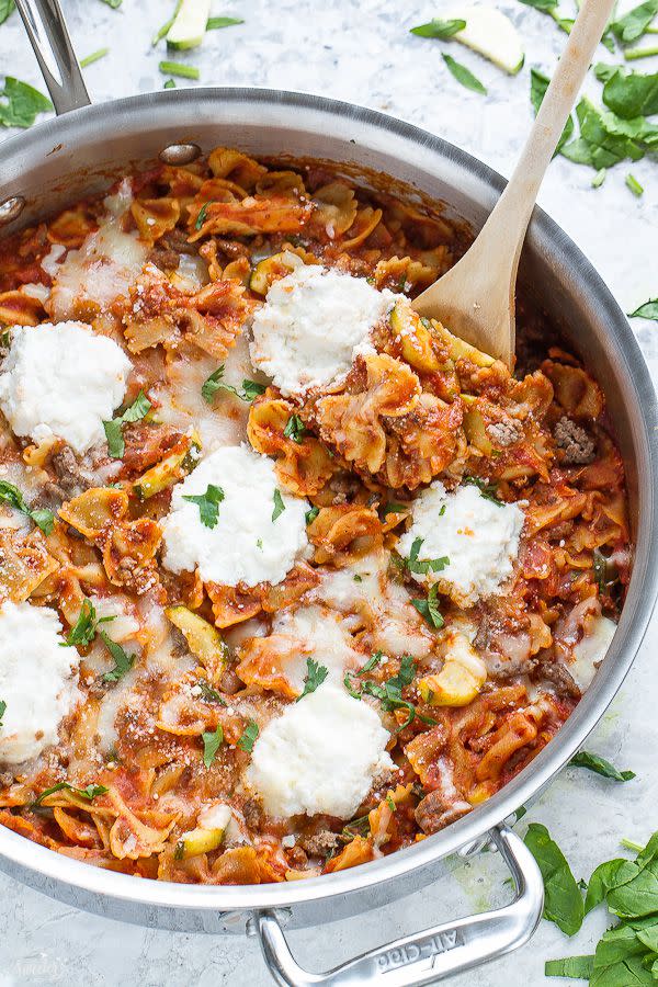 Skinny Skillet Lasagna