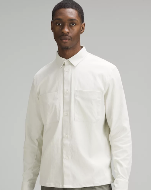 Relaxed-Fit Long Sleeve Button-Up Shirt. (PHOTO: Lululemon)