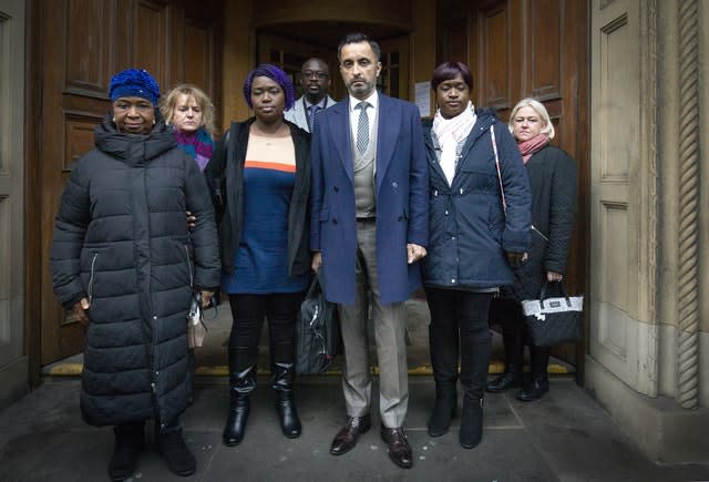 Sheku Bayoh family with Aamer Anwar