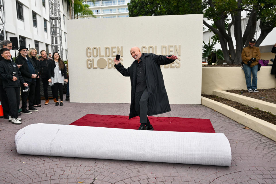 Jo Koy at the 81st Golden Globe Awards red carpet roll-out and press preview held at the Beverly Hilton on Jan. 4, 2024 in Beverly Hills, California. / Credit: Michael Buckner/Penske Media via Getty Images