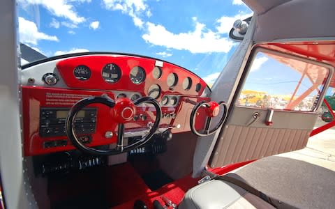 The interior of a Cessna plane cockpit - Credit: AP