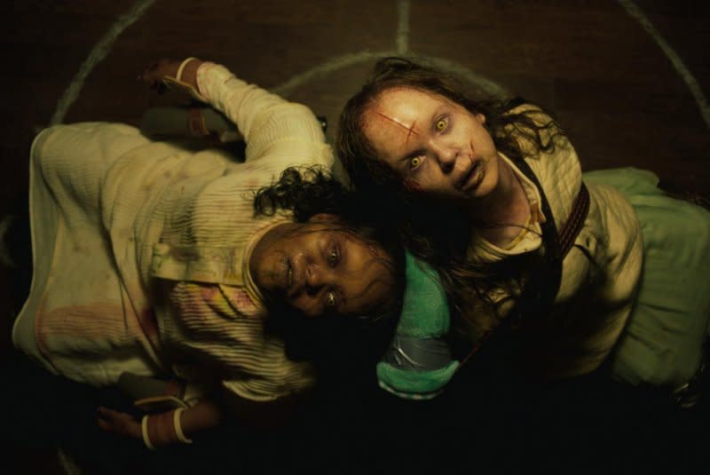 Lidya Jewett (L) and Olivia O'Neill are possessed in "The Exorcist: Believer." Photo courtesy of Universal Pictures