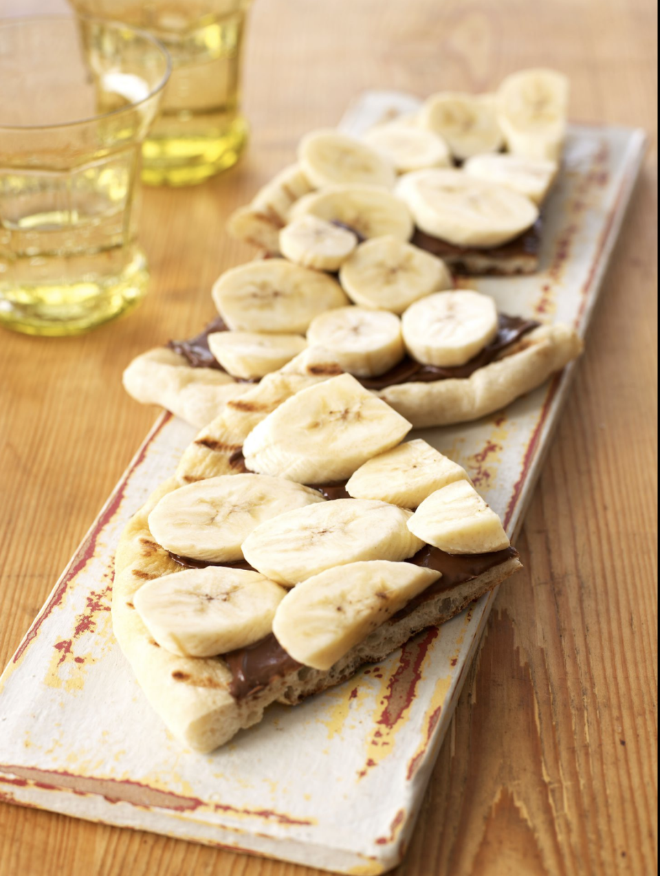 Chocolate, Hazelnut, and Banana Pizza