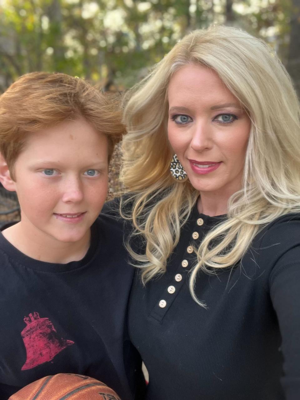 Staci Rice with her son