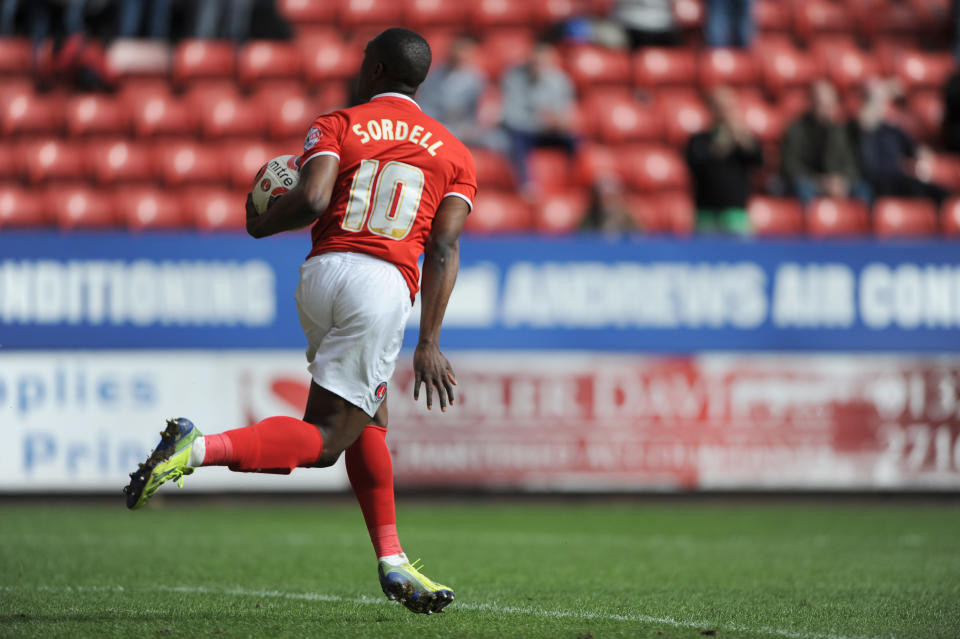 Sordell scored eight goals for Charlton in one season on loan. 