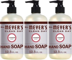 mrs meyers lavender hand soap, antibacterial hand soap