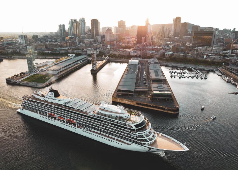 The Viking Star cruise ship in Montreal.