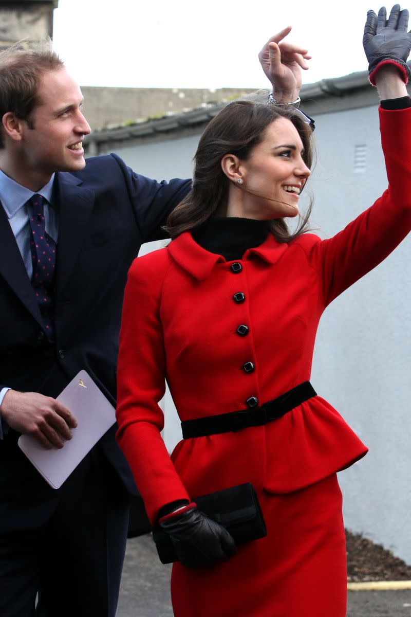 Kate and William visiting St Andrews university.