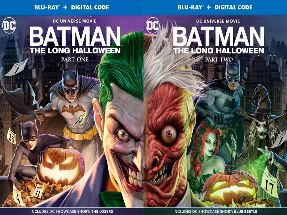 Carátulas para ambas partes de Batman: The Long Halloween