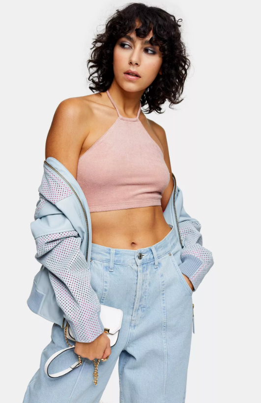 Topshop student discount - Towelling Halter Neck Top