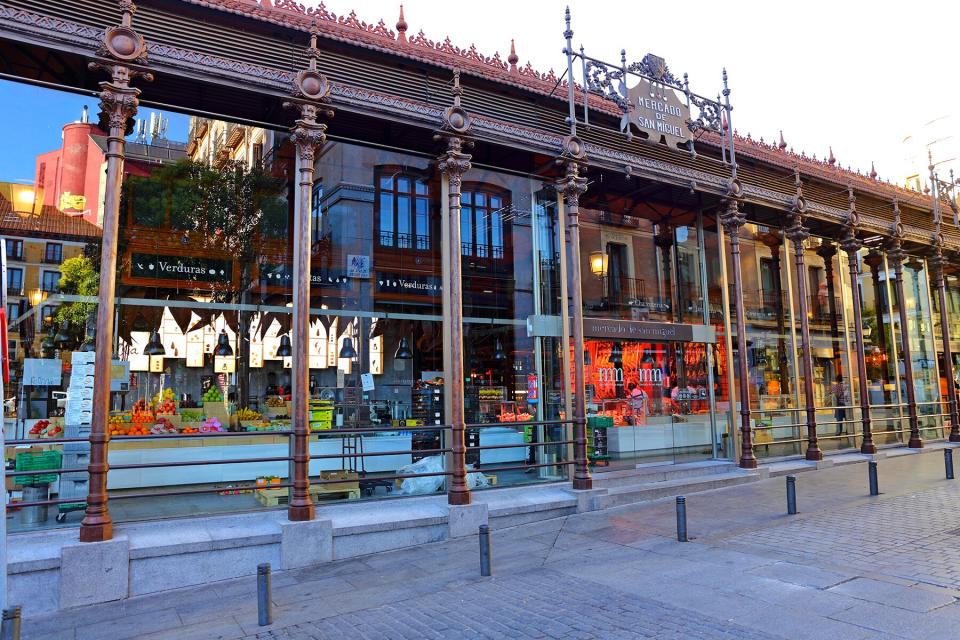 Market of San Miguel (Mercado de San Miguel) in Madrid, Spain in the morning.