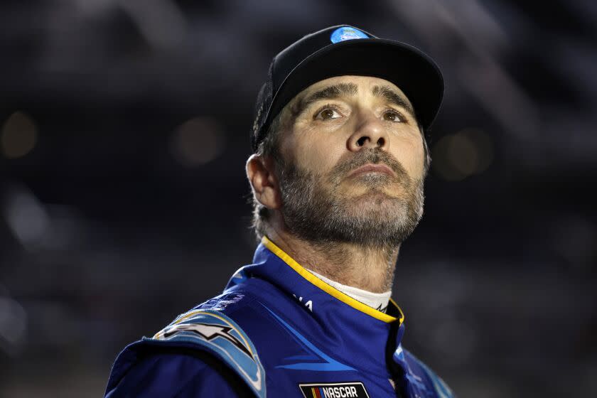 DAYTONA BEACH, FLORIDA - FEBRUARY 15: Jimmie Johnson, driver of the #84 Carvana Chevrolet.