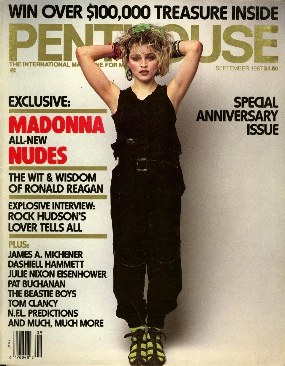 <em>September 1987</em>  Having already caused an uproar in 1985 when Playboy and Penthouse published nude photos from 1978, more controversy arose when Penthouse featured another set of naked gems. 