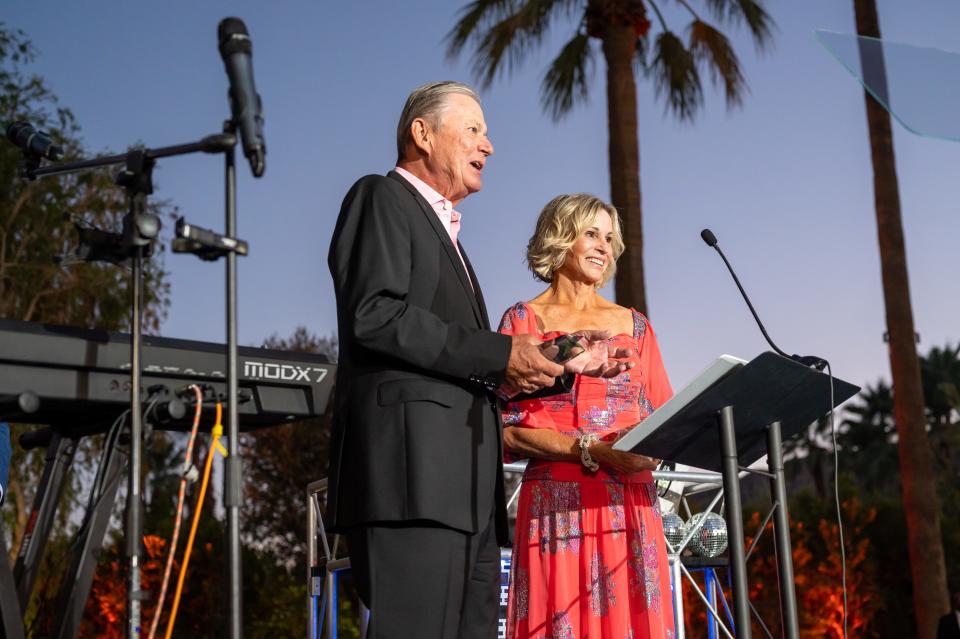 The Community Impact Award was presented to Aubrey and Lori Serfling at AAP - Food Samaritans' "Evening Under the Stars — Genesis" on Oct. 14, 2023.