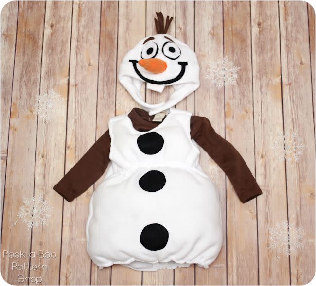 DIY Olaf Baby Costume