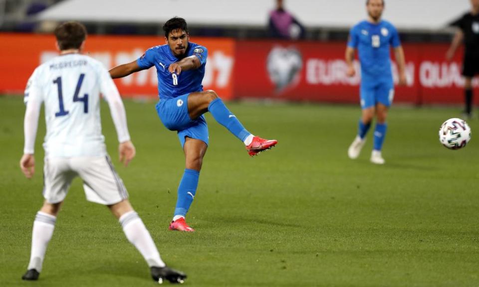 Dor Peretz puts Israel ahead against Scotland