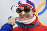 <p>Once last look at the kind of true Olympic graceness that would make Kaiser Wilhelm proud. (Getty) </p>