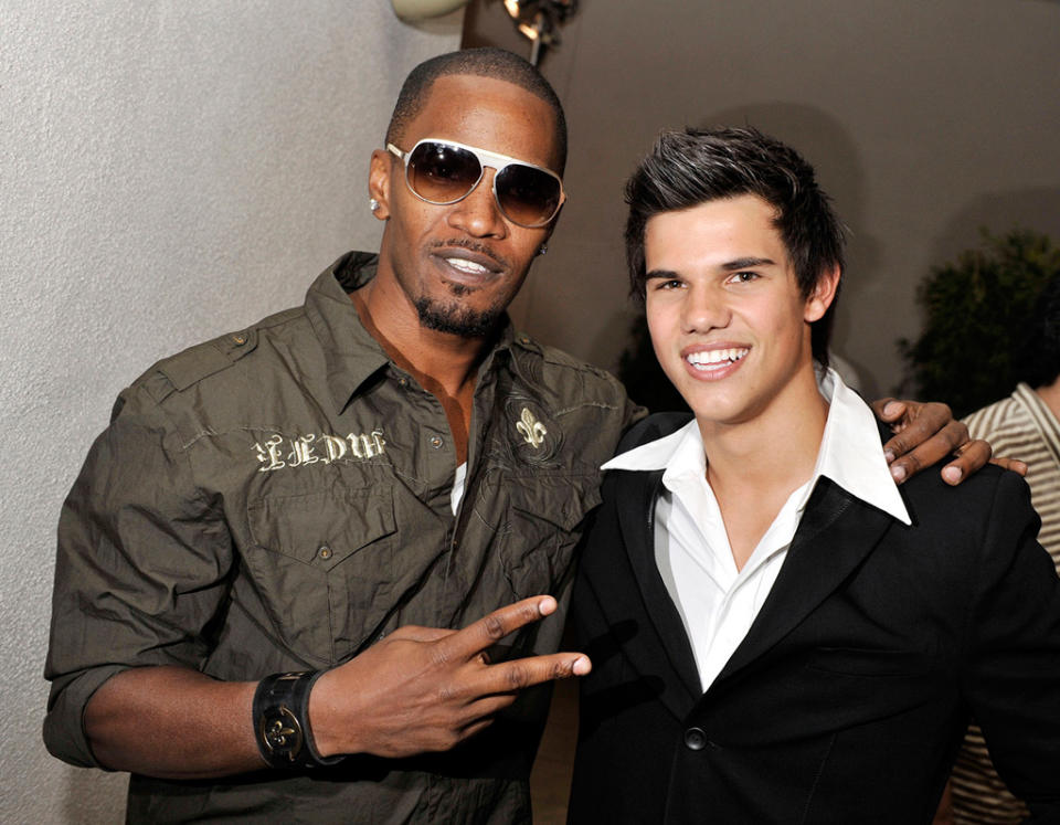 Twilight LA Premiere 2008 Jamie Foxx Taylor Lautner