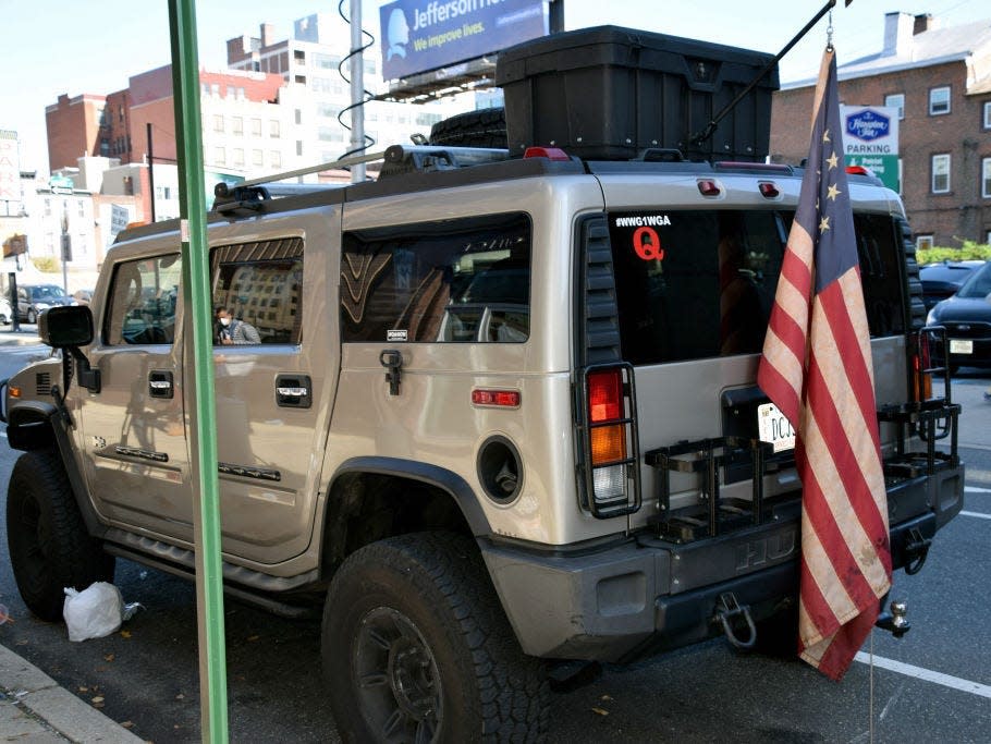 qanon truck philadelphia arrests