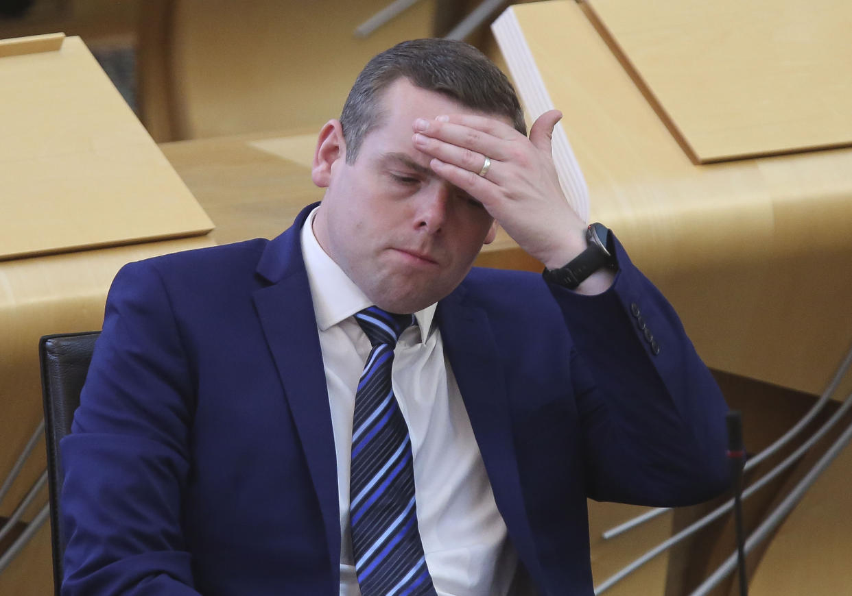 Scottish Conservative leader Douglas Ross criticised ‘divisive’ proposals for another referendum (Fraser Bremner/Scottish Daily Mail/PA)