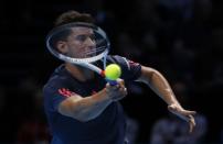 Britain Tennis - Barclays ATP World Tour Finals - O2 Arena, London - 15/11/16 Austria's Dominic Thiem in action during his round robin match with France's Gael Monfils Reuters / Stefan Wermuth