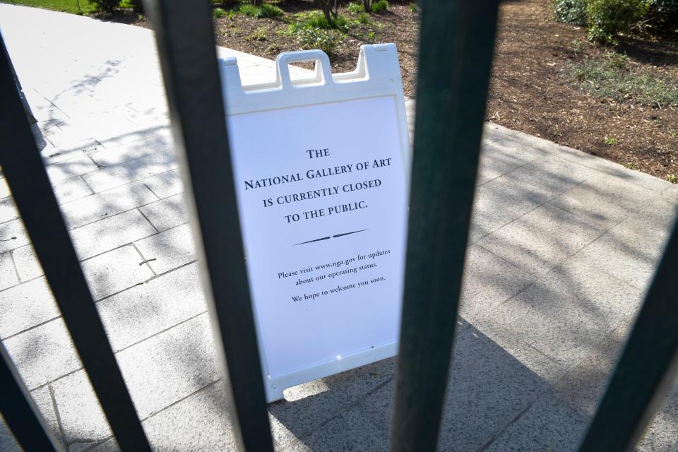 The National Gallery of Art in Washington, D.C., closed on March 14, 2020 due to the coronavirus crisis.