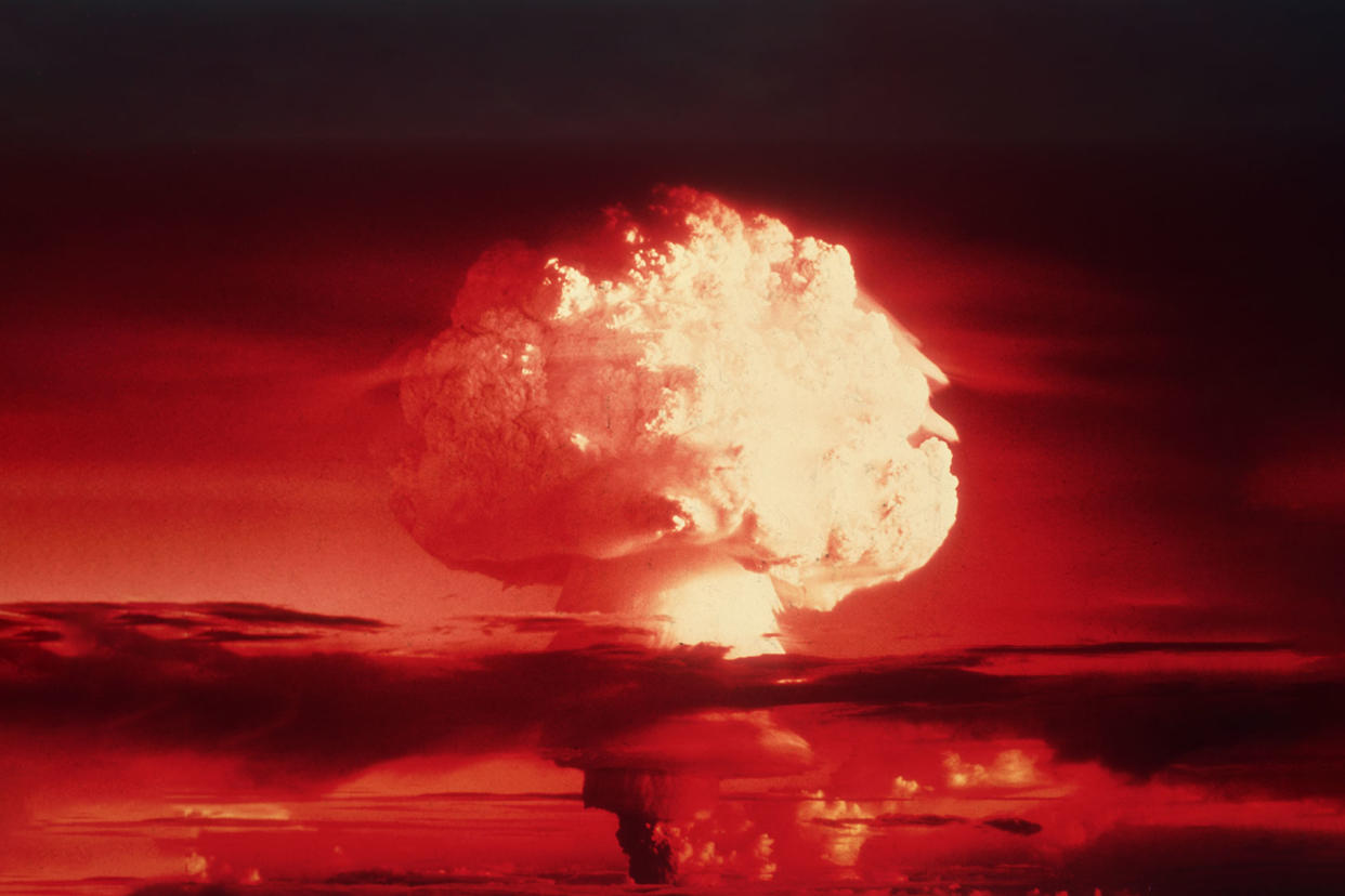 nuclear atomic blast mushroom cloud Lambert/Getty Images