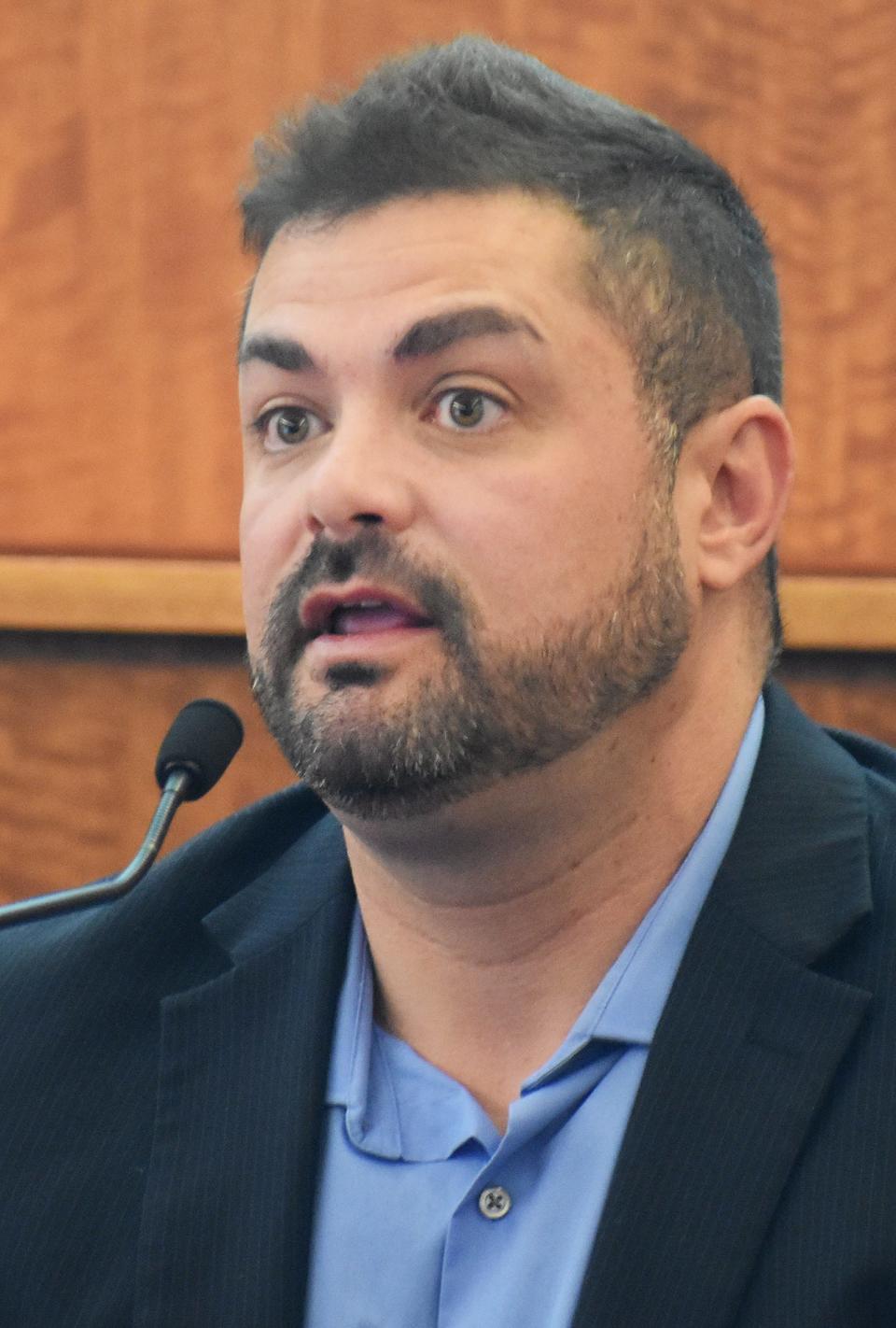 Former Fall River police officer Michael Pessoa takes the stand on Tuesday, May 30.