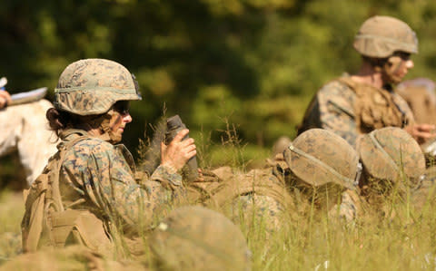 US Marines participating in an exercise during Infantry Officer Course class 4-17 at Quantico, Virginia, USA, 10 August 2017  - Credit:  EPA/US MARINE CORPS