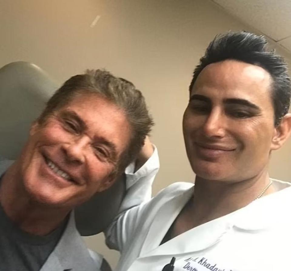 David Hasselhoff was also a patient (drkhadavi/Instagram)