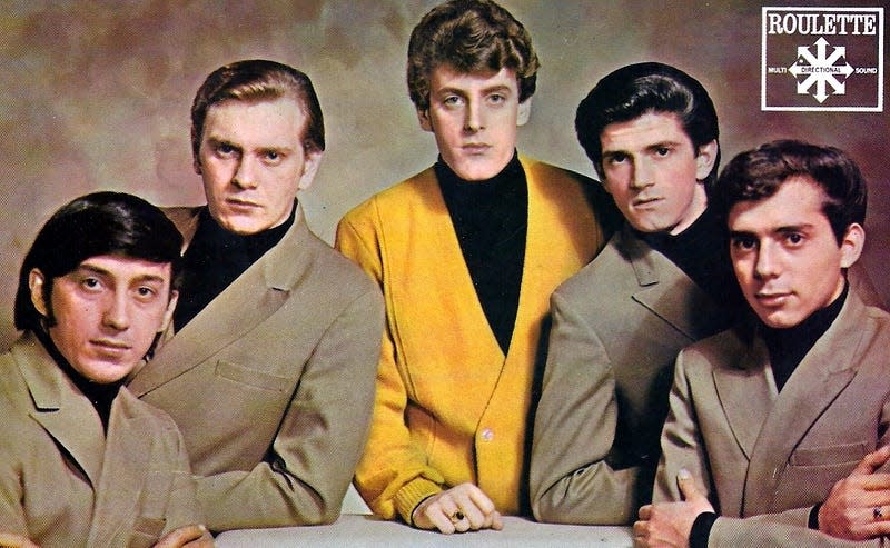 Tommy James (middle) and the Shondells signed to Roulette in 1966