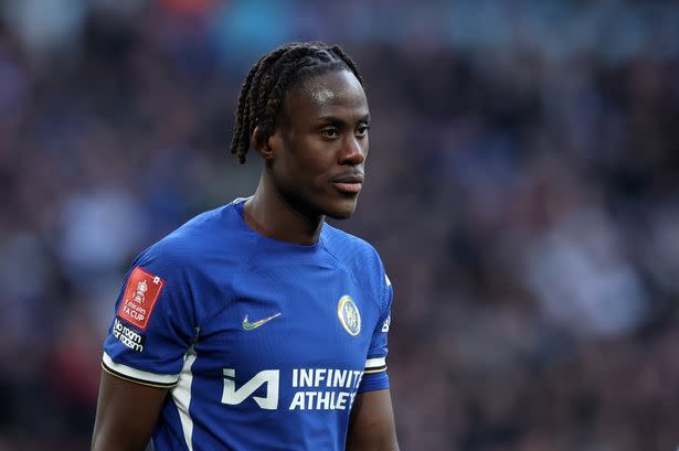 Trevoh Chalobah in action against <a class="link " href="https://sports.yahoo.com/soccer/teams/man-city/" data-i13n="sec:content-canvas;subsec:anchor_text;elm:context_link" data-ylk="slk:Manchester City;sec:content-canvas;subsec:anchor_text;elm:context_link;itc:0">Manchester City</a> in the FA Cup semi final.