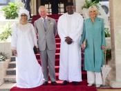 <p>Camilla Parker Bowles wore an embroidered teal tunic and white palazzo pants for her visit to the Stade House in Banju, Gambia. The Duchess of Cornwall paired the outfit with statement earrings from the Alhambra collection of Van Cleef & Arpels. </p><p><a class="link " href="https://go.redirectingat.com?id=74968X1596630&url=https%3A%2F%2Fwww.neimanmarcus.com%2Fp%2Fvan-cleef-arpels-magic-alhambra-earrings-3-motifs-prod209810089%3FchildItemId%3DNMPAJRJ_%26navpath%3Dcat000000_cat000730_cat55380742_cat68310740%26page%3D0%26position%3D11%26uuid%3DPDP_PAGINATION_eb523174c01d8b95708c10bc8c17e153_zXN2JZeFjcrkCR7Q9ldcb9G0&sref=https%3A%2F%2Fwww.townandcountrymag.com%2Fstyle%2Ffashion-trends%2Fg14510433%2Fcamilla-parker-bowles-fashion-style%2F" rel="nofollow noopener" target="_blank" data-ylk="slk:SHOP NOW;elm:context_link;itc:0;sec:content-canvas">SHOP NOW</a> 3 Motifs Magic Alhambra Earrings by Van Cleef & Arpels, $7,700 </p>