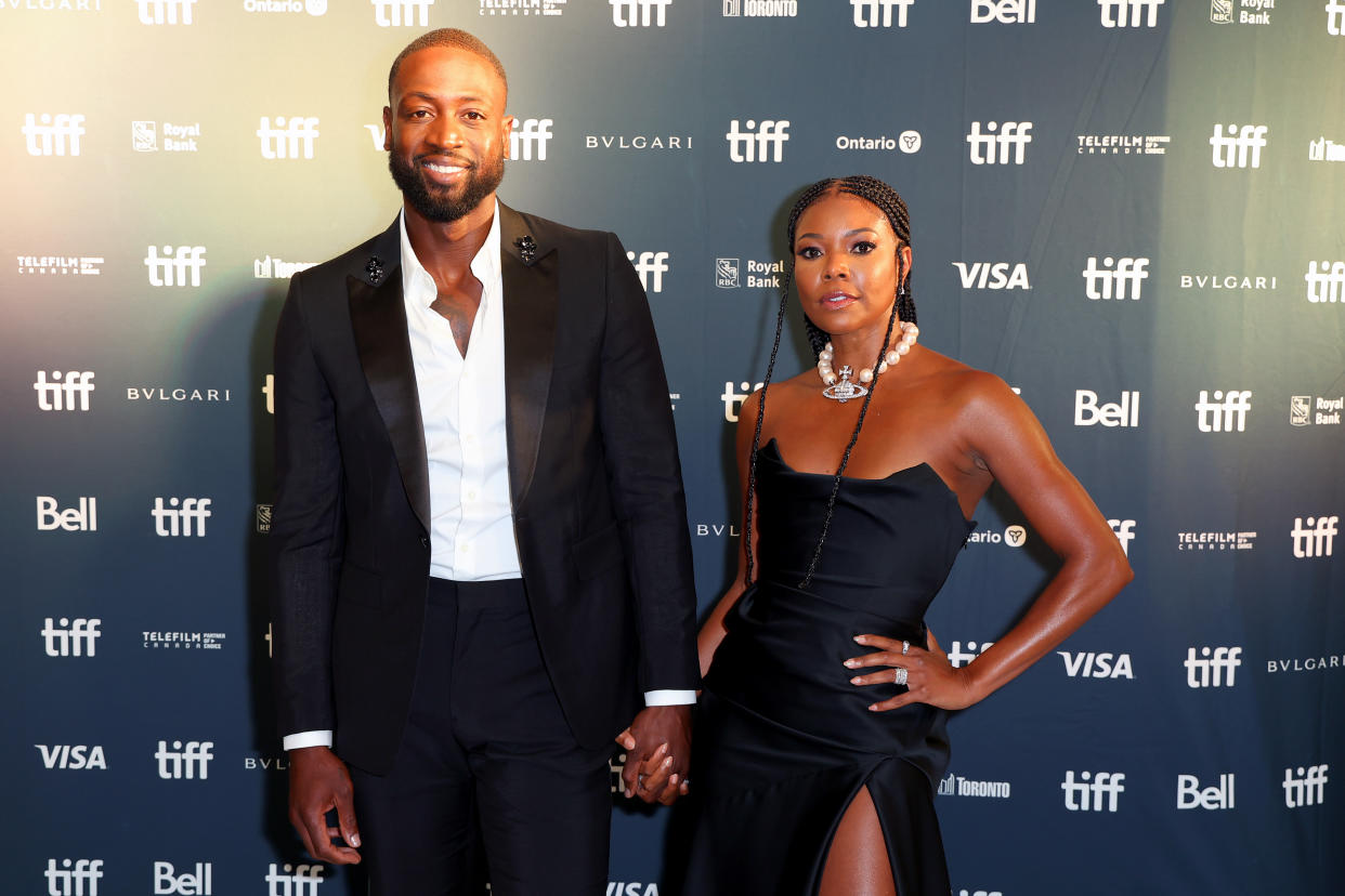 TORONTO, ONTARIO - SEPTEMBER 08: (L-R) Dwyane Wade and Gabrielle Union attend the 