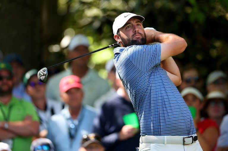 World number one Scottie Scheffler shared the lead with fellow Americans Max Homa and Bryson DeChambeau after the second round of the 88th Masters (Andrew Redington)