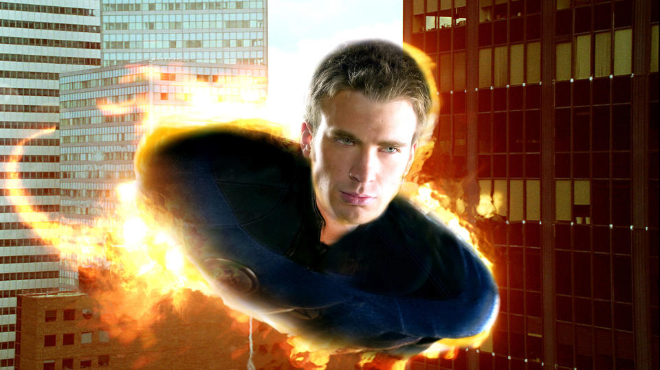 Evans as the Human Torch