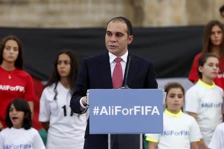 Prince Ali Bin Al Hussein of Jordan speaks at the Roman Amphitheatre area in downtown Amman, Jordan, September 9, 2015. REUTERS/Muhammad Hamed