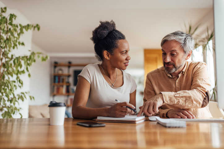 A couple researching ways to increase future Social Security benefits.