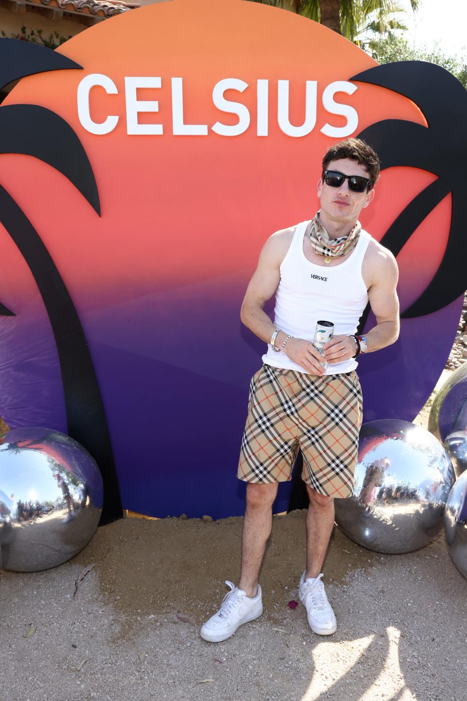 Barry Keoghan attends CELSIUS Cosmic Desert Event at Coachella on April 12, 2024 in Indio, California.
