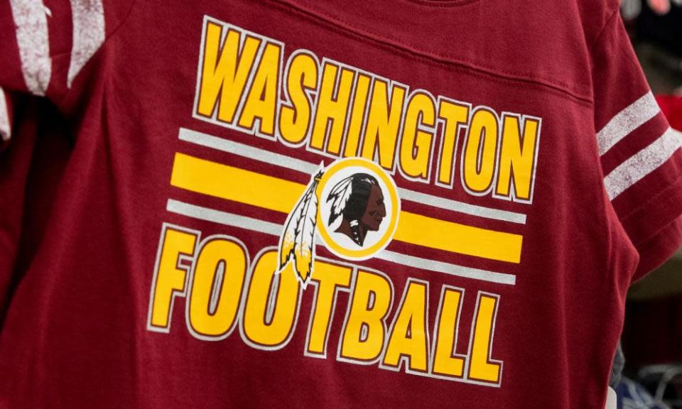 National Football League&#x002019;s Washington Redskins will change the Redskins name and logoepa08543526 A Washington Redskins shirt for sale at a store in Alexandria, Virginia, USA, 13 July 2020. The National Football League&#x002019;s Washington Redskins will change the Redskins name and logo, the team announced in a statement on 13 July 2020. The new name has not been announced. The Redskins name has been criticized as an offensive ethnic slur. EPA/MICHAEL REYNOLDS
