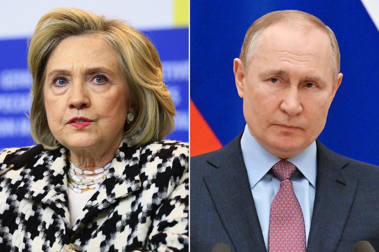 hillary clinton and Vladimir Putin