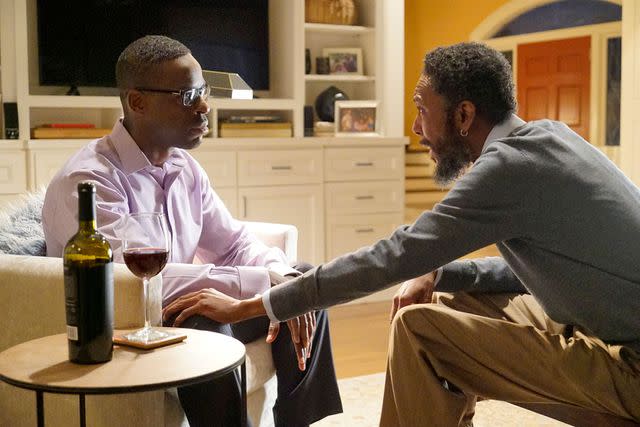 <p>Paul Drinkwater/NBCU Photo Bank/NBCUniversal via Getty</p> (L-R) Sterling K. Brown as Randall Pearson and Ron Cephas Jones as William Hall in 'This Is Us'