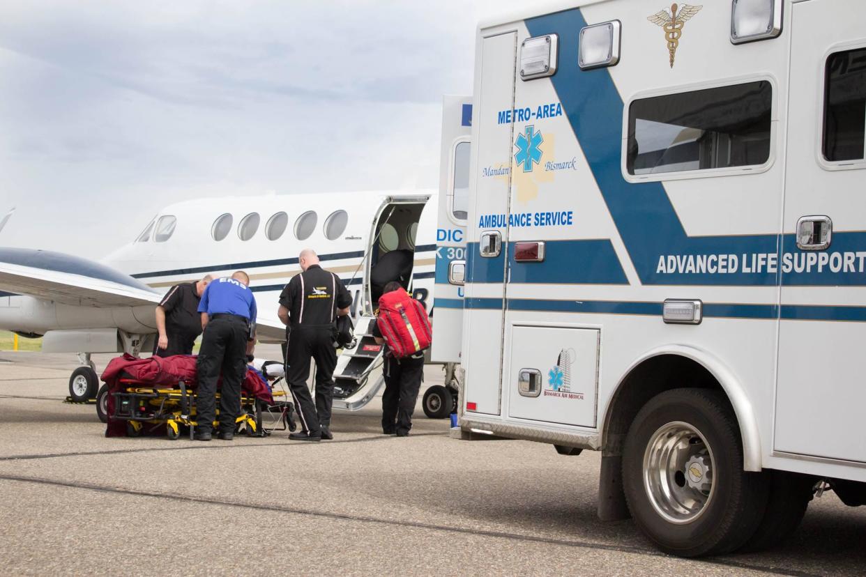 A twin-engine ambulance airplane crashed in North Dakota, killing all three on board as they were on their way to a patient: Bismarck Air Medical LLC/Facebook